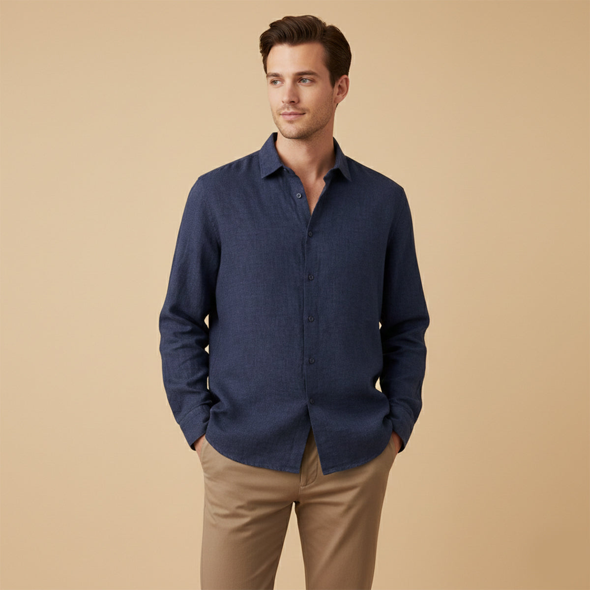 The Kensington Men’s Lightweight Loose Fit Button-Up Shirt – view 8