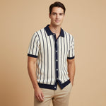 The Belgravia Men’s Smart Casual Striped Knit Polo Shirt – view 2