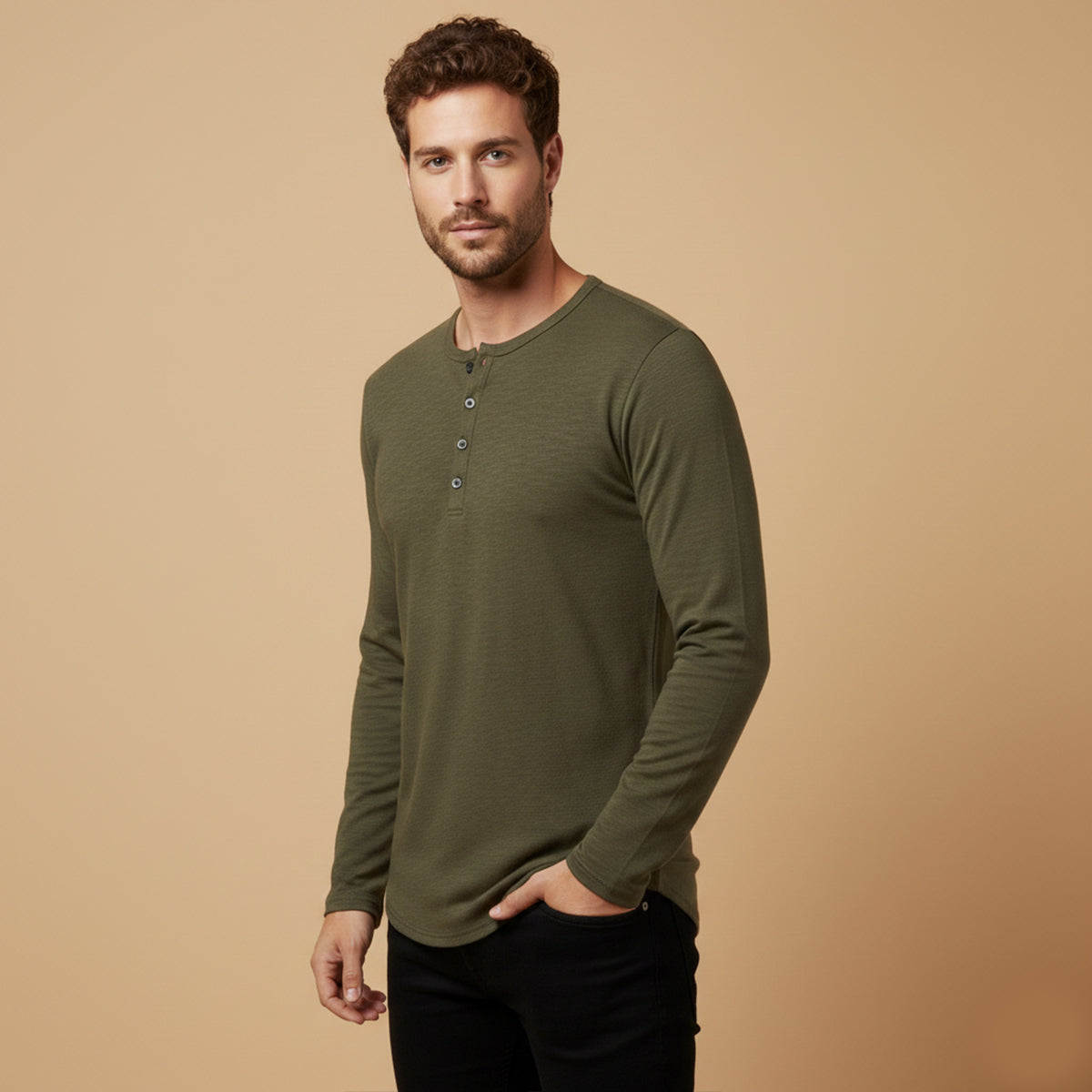 The Berkshire Men’s Casual Button Neck Henley T-Shirt – view 10