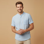 The Regent Men’s Summer Henley Shirt – view 8