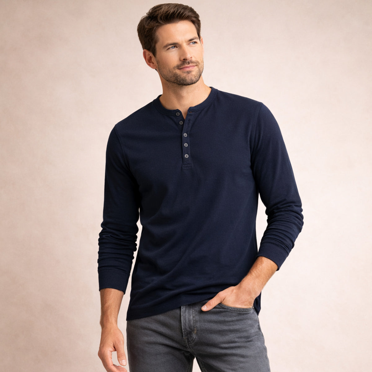 The Meadowcrest Hill Men’s Breathable Henley Shirt – view 8