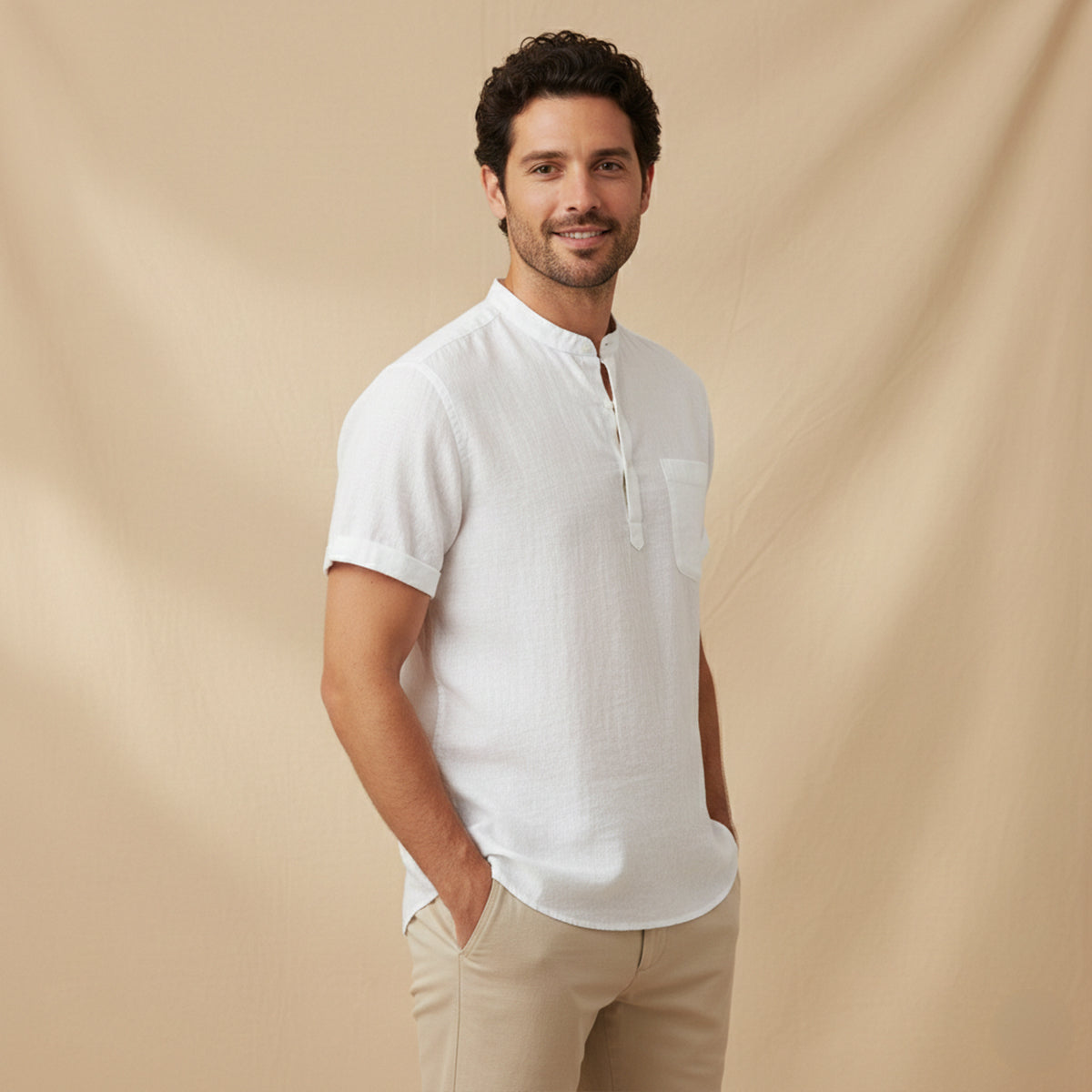The Paddington Men’s Breathable Henley Shirt – view 8