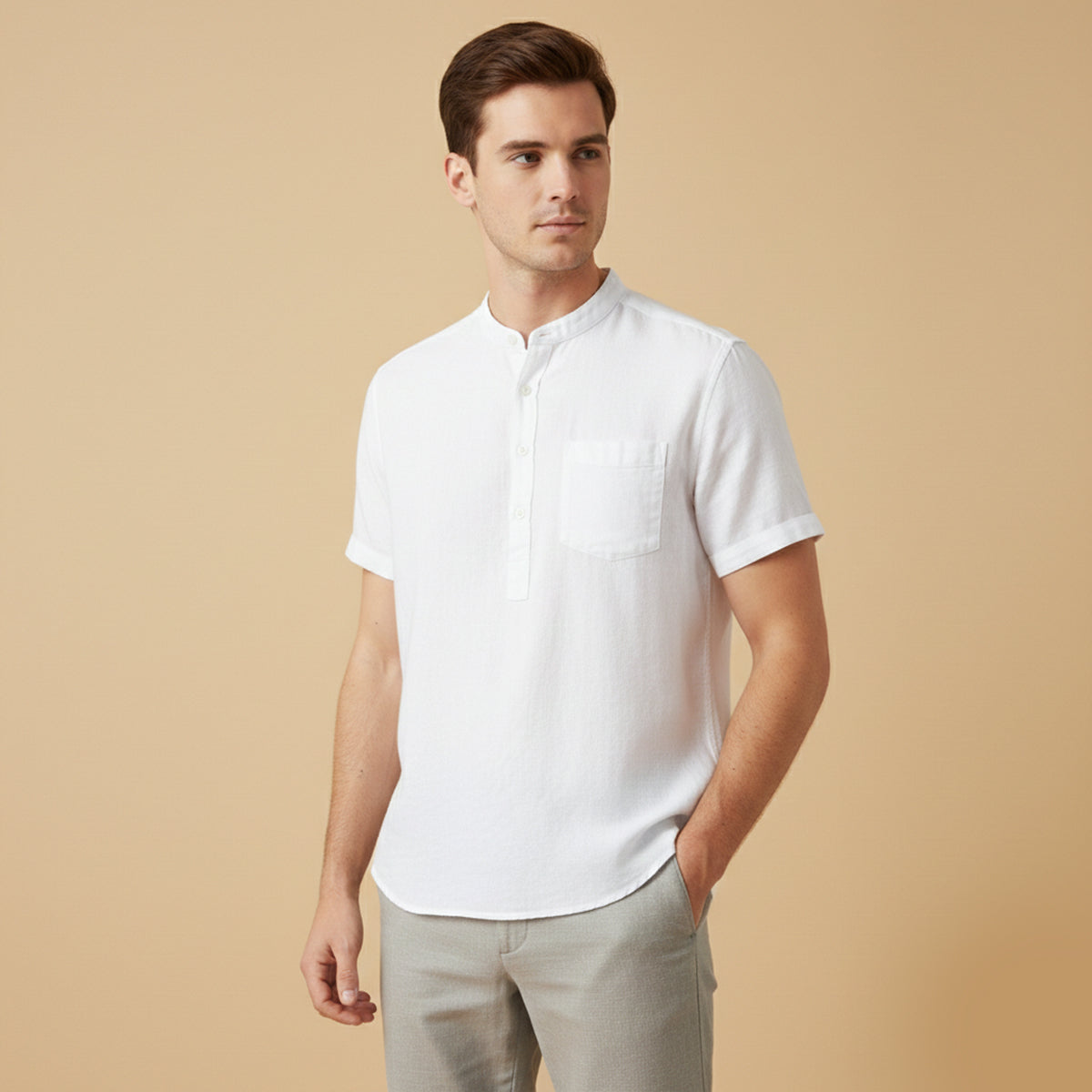 The Hyde Park Men’s Casual Summer Basic Shirt with Chest Pocket – view 6