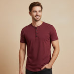 The Windsor Men’s Casual Henley Collar Summer T-Shirt – view 6