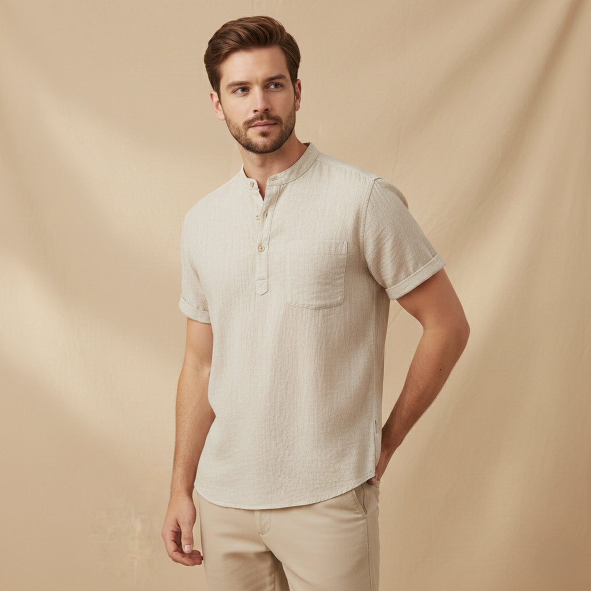 The Paddington Men’s Breathable Henley Shirt – view 6