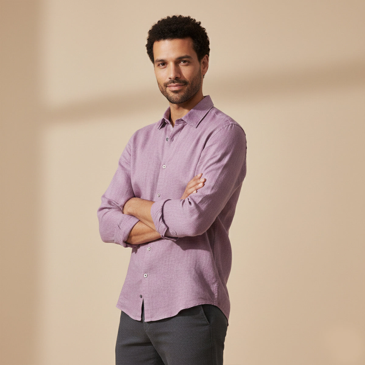The Cedar Ridge Hill Men’s Trendy Loose Fit Button-Up Shirt – view 10