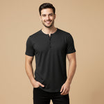 The Bathwick Men’s Breathable Henley Collar Summer T-Shirt – view 8