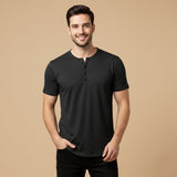 The Bathwick Men’s Breathable Henley Collar Summer T-Shirt – view 8