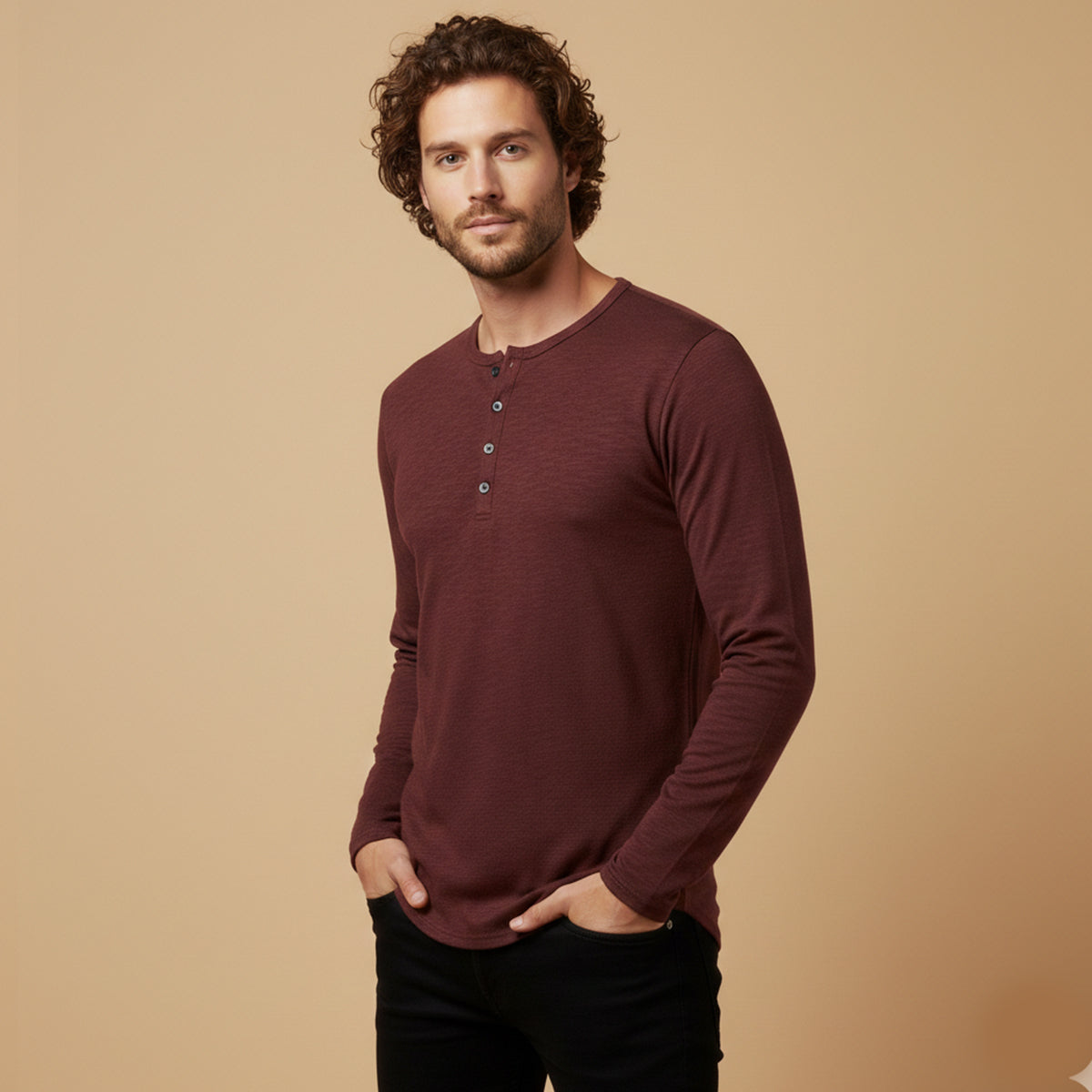 The Berkshire Men’s Casual Button Neck Henley T-Shirt – view 8