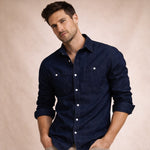 The Crestfall Ridge Men’s Slim Fit Denim Shirt with Double Pockets – view 2