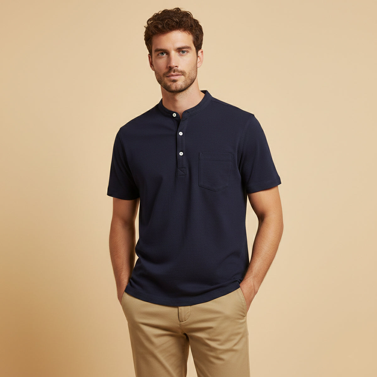 The Piccadilly Men’s Soft Summer Basic Shirt with Chest Pocket – view 10