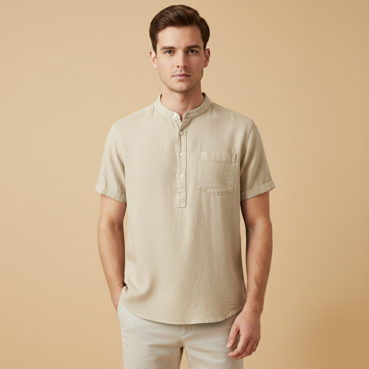 The Hyde Park Men’s Casual Summer Basic Shirt with Chest Pocket – view 8