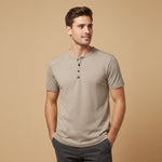 The Windsor Men’s Casual Henley Collar Summer T-Shirt – view 2
