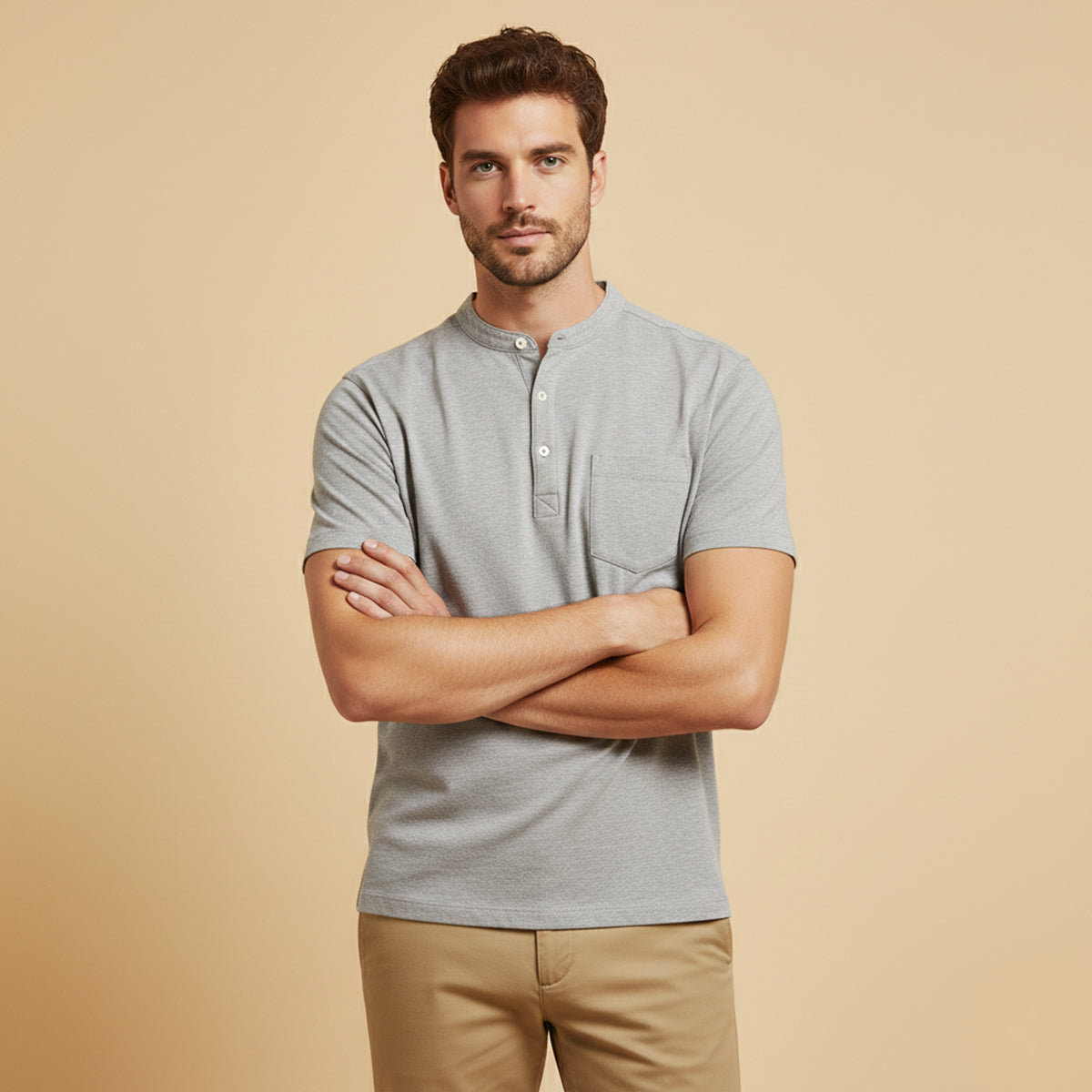 The Piccadilly Men’s Soft Summer Basic Shirt with Chest Pocket – view 2