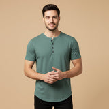 The Bathwick Men’s Breathable Henley Collar Summer T-Shirt – view 2