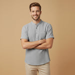 The Regent Men’s Summer Henley Shirt – view 2
