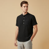 The Hyde Park Men’s Casual Summer Basic Shirt with Chest Pocket – view 2