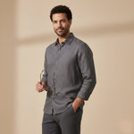 The Cedar Ridge Hill Men’s Trendy Loose Fit Button-Up Shirt – view 2
