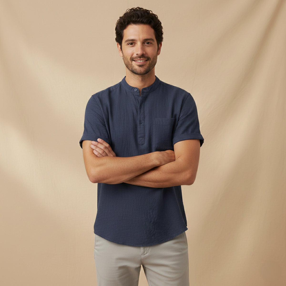 The Paddington Men’s Breathable Henley Shirt – view 2