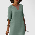 Taylor | Comfortable V-Neck Dress – view 9