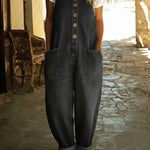 Lison | Vintage Washed Denim Dungarees – view 3