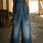 Lison | Vintage Washed Denim Dungarees – view 2