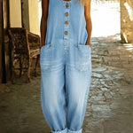 Lison | Vintage Washed Denim Dungarees – view 4