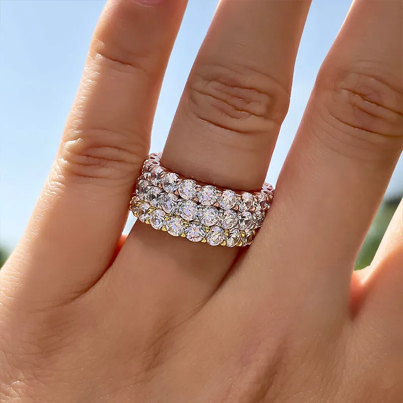 Élise – Double Band Diamond Ring – view 3