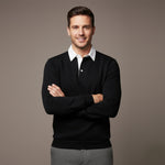 The Chelsea Men’s Long Sleeve Polo – Classic Knit Shirt – view 11