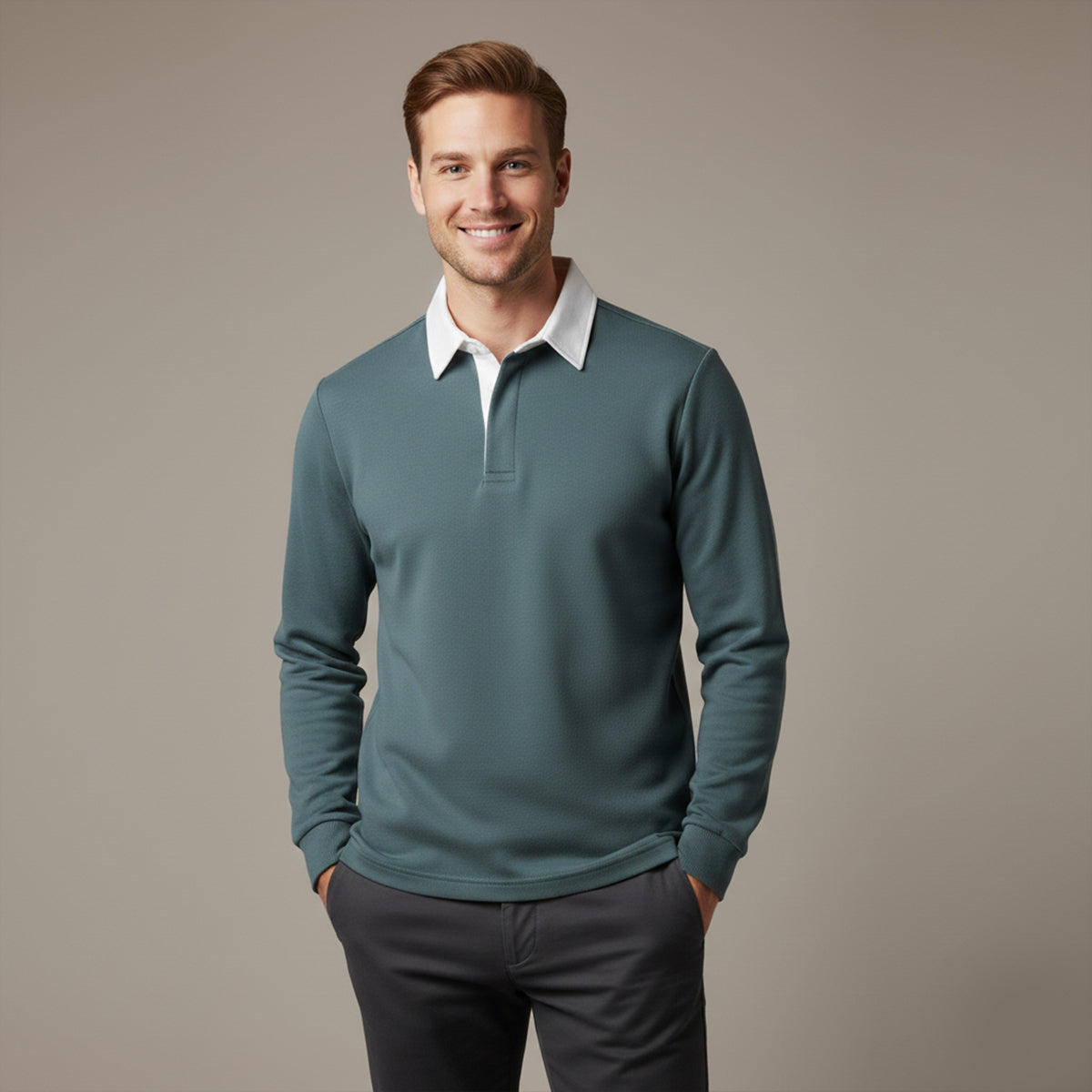 The Chelsea Men’s Long Sleeve Polo – Classic Knit Shirt – view 10
