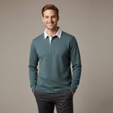 The Chelsea Men’s Long Sleeve Polo – Classic Knit Shirt – view 10