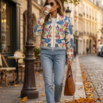 Iona botanical garden zip cardigan for women | Ellie Dublin