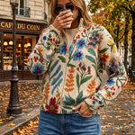 Iona botanical garden zip cardigan for women | Ellie Dublin