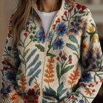 Iona botanical garden zip cardigan for women | Ellie Dublin