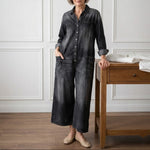 Anaïs | Vintage Denim Button-Up Jumpsuit – view 3