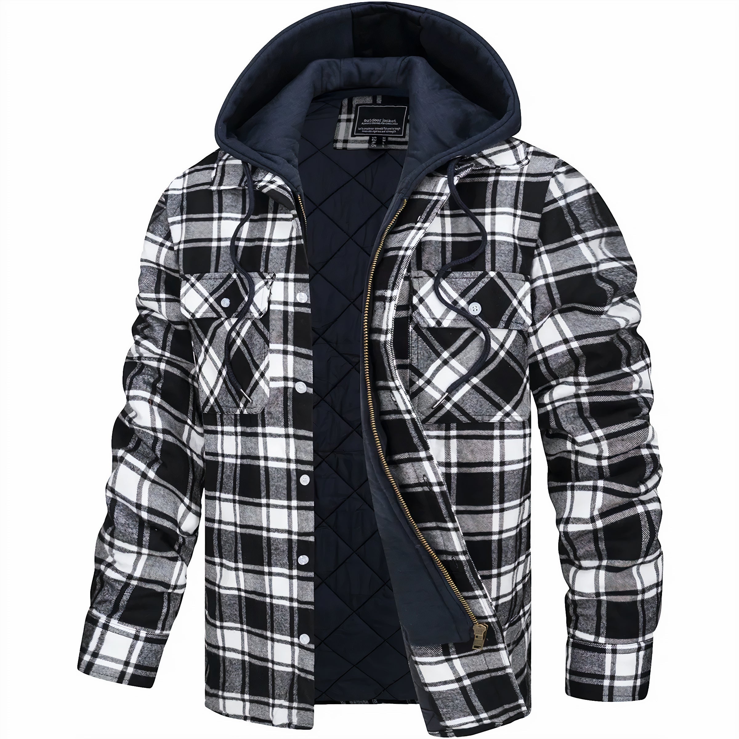 Lyonard™ | Zip-Up Checked Jacket – view 4