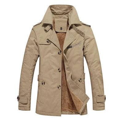 Étienne™ | Sophisticated Men's Trench Coat Featuring Quilted Accents – view 3