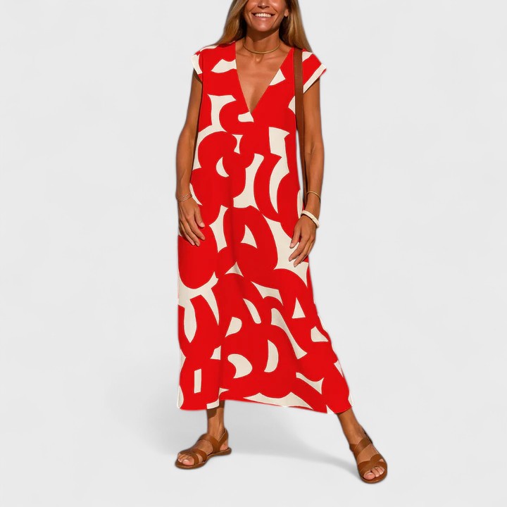Valery | Floaty V-Neck Dress – view 4