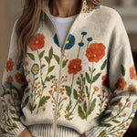 Grania wildflower zip cardigan for women | Ellie Dublin
